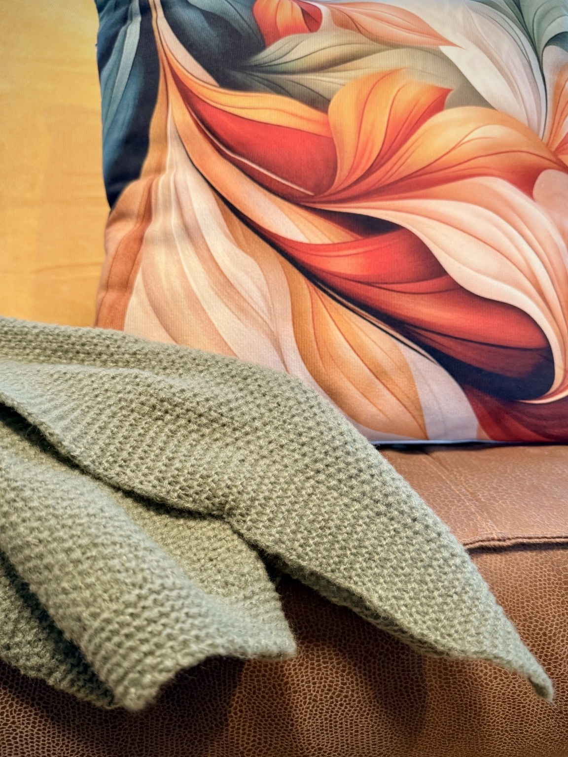 Abgestimmte Kissen und Decke